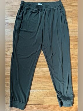 Express Women’s Olive Green Jogger Dress Pants with Elastic Waist